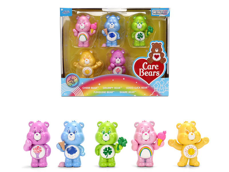 Set of 5 Diecast Figures Care Bears Metalfigs Series Diecast Models Jada 37352