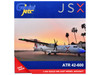 ATR 42-600 Commercial Aircraft JSX N400JX White with Red Stripes 1/400 Diecast Model Airplane GeminiJets GJJSX2404