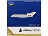 Boeing 727-100 Commercial Aircraft Mexicana de Aviacion XA-SEJ White with Gold Stripes 1/400 Diecast Model Airplane GeminiJets GJMXA2351