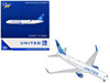 Boeing 767-300ER Commercial Aircraft United Airlines N670UA White with Blue Tail 1/400 Diecast Model Airplane GeminiJets GJUAL2227