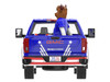 2022 GMC Sierra 3500 HD Pickup Truck Blue with American Soccer Graphics with Bison Figure International Soccer Celebration 26 Series 1/64 Diecast Model Car Greenlight GL30588