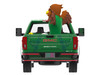 2022 GMC Sierra 3500 HD Pickup Truck Green with Mexican Soccer Graphics with Eagle Figure International Soccer Celebration '26 Series 1/64 Diecast Model Car Greenlight GL30589