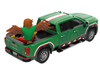 2022 GMC Sierra 3500 HD Pickup Truck Green with Mexican Soccer Graphics with Eagle Figure International Soccer Celebration '26 Series 1/64 Diecast Model Car Greenlight GL30589