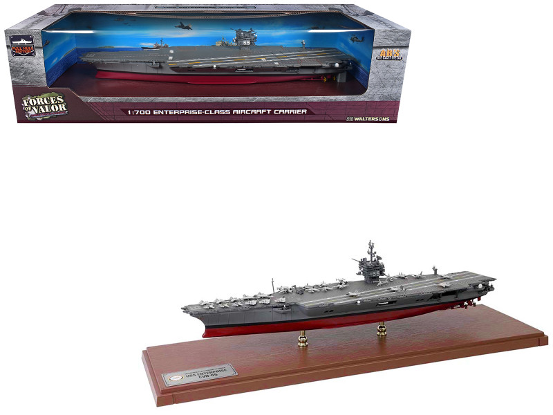 USS Enterprise CVN 65 Enterprise Class Aircraft Carrier United States Navy Full Hull Edition Series 1/700 Diecast Model Forces of Valor FOV-861007A