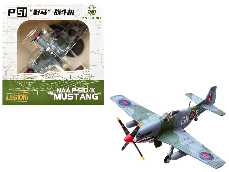 North American Mustang Mk IV Aircraft KH774 F L Ellis Blanchford No 112 Shark Squadron 239 Wing Italy 1945 Royal Air Force 1/72 Diecast Model Airplane Legion LEG-14663LD