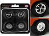 Centerline/Keystone Wheel and Tire Set of 4 pieces from 1970 Plymouth HEMI Cuda for 1/18 Scale Models ACME A1806139W