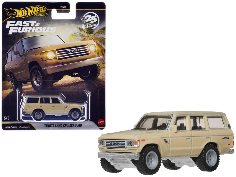 Toyota Land Cruiser FJ60 Tan Hobbs & Shaw 2019 Movie Fast & Furious Series Diecast Model Car Hot Wheels JHW76