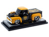 1956 Ford F-100 Pickup Truck Throttle Black with Brown Top and Fenders with Graphics Limited Edition to 6250 pieces Worldwide 1/24 Diecast Model Car M2 Machines 40300-143A