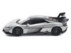 Yangwang U9 Silver Metallic with Black Top and Stripes 1/64 Diecast Model Car Pop Race PR640442