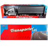 Kenworth T2000 Truck Silver Metallic with Gray Container Transporter Series 1/32 Diecast Model Welly 32211W-SIL