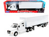 Kenworth T2000 Truck White with White Container Transporter Series 1/32 Diecast Model Welly 32211W-WHW