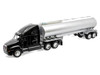 Kenworth T2000 Truck Black with Silver Tanker Trailer Transporter Series 1/32 Diecast Model Welly 32212W-BK
