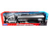 Kenworth T2000 Truck Silver Metallic with Silver Tanker Trailer Transporter Series 1/32 Diecast Model Welly 32212W-SIL