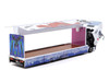 Mitsubishi Fuso Super Great Truck with Transporter EVA Racing White with Graphics Truck64 Series 1/64 Diecast Model Car Tarmac Works T64T-TL001-EVA2
