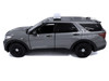 2022 Ford Police Interceptor Utility Dark Gray Metallic Builder's Kit with Flashing Light Bar and Front and Rear Lights and Sounds 1/24 Diecast Model Car Motormax 79541-BB-DGRY