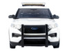 2022 Ford Police Interceptor Utility White Royal Canadian Mounted Police RCMP with Flashing Light Bar and Front and Rear Lights and Sounds 1/24 Diecast Model Car Motormax 79549W