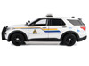 2022 Ford Police Interceptor Utility White Royal Canadian Mounted Police RCMP with Flashing Light Bar and Front and Rear Lights and Sounds 1/24 Diecast Model Car Motormax 79549W
