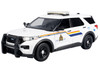 2022 Ford Police Interceptor Utility White Royal Canadian Mounted Police RCMP with Flashing Light Bar and Front and Rear Lights and Sounds 1/24 Diecast Model Car Motormax 79549W