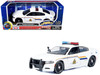 2023 Dodge Charger Pursuit Police Car Royal Canadian Mounted Police RCMP White with Flashing Light Bar and Front and Rear Lights and Sounds 1/24 Diecast Model Car Motormax 79626