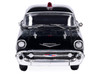 1957 Chevrolet One Fifty Police Car Kentucky State Police Black with Yellow Stripes 1/64 Diecast Model Car IXO Models IA64015