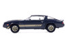 1981 Chevrolet Camaro Z28 Dark Blue Metallic with Gold Stripes and Interior 1/64 Diecast Model Car IXO Models IA64018