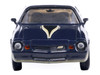 1981 Chevrolet Camaro Z28 Dark Blue Metallic with Gold Stripes and Interior 1/64 Diecast Model Car IXO Models IA64018