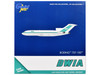 Boeing 727 100 Commercial Aircraft British West Indian Airways 9Y TCO White with Light Green Stripes 1/400 Diecast Model Airplane GeminiJets GJBWA2376