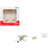 Container Loader 2 Vehicle Set White 1/500 Diecast Model Herpa HE520621-001