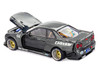 Nissan Skyline GT-R R34 RHD Right Hand Drive #94 Kaido Works GReddy V2 Carbon Fiber and Dark Gray Metallic Designed by Jun Imai Kaido House Special 1/64 Diecast Model Car Mini GT KHMG222