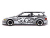 Honda Civic EF Manga V1 Gray Metallic with Graphics Designed by Jun Imai Kaido House Special 1/64 Diecast Model Car by Mini GT KHMG260