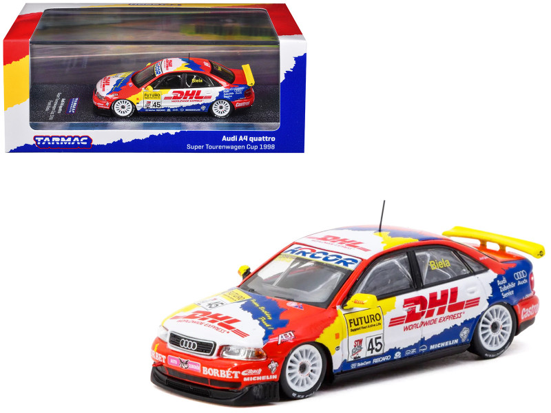 Audi A4 Quattro #45 Frank Biela Super Tourenwagen Cup 1998 Hobby64 Series 1/64 Diecast Model Car Tarmac Works T64-077-98STW45