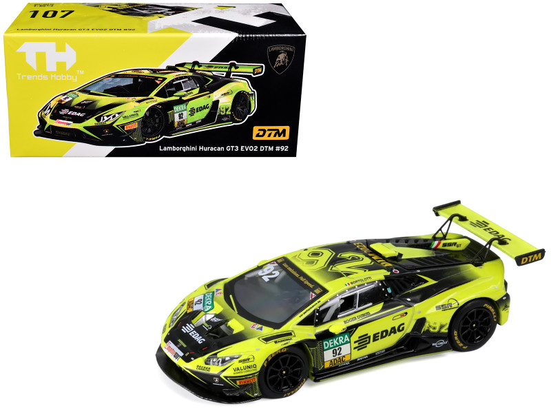 Lamborghini Huracan GT3 Evo 2 #92 Mirko Bortolotti SSR Performance DTM 2023 1/64 Diecast Model Car Trends Hobby 241083A