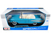 1957 Chevrolet Bel Air Convertible Blue with White Interior Special Edition Series 1/18 Diecast Model Car Maisto 31476BL