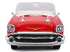 1957 Chevrolet Bel Air Convertible Red with White Interior Special Edition Series 1/18 Diecast Model Car Maisto 31476R