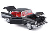 1957 Chevrolet Bel Air Coupe Black with Red Interior Special Edition Series 1/18 Diecast Model Car Maisto 31477BK