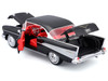 1957 Chevrolet Bel Air Coupe Black with Red Interior Special Edition Series 1/18 Diecast Model Car Maisto 31477BK