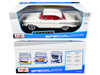 1957 Chevrolet Bel Air Coupe White with Red Interior Special Edition Series 1/18 Diecast Model Car Maisto 31477W