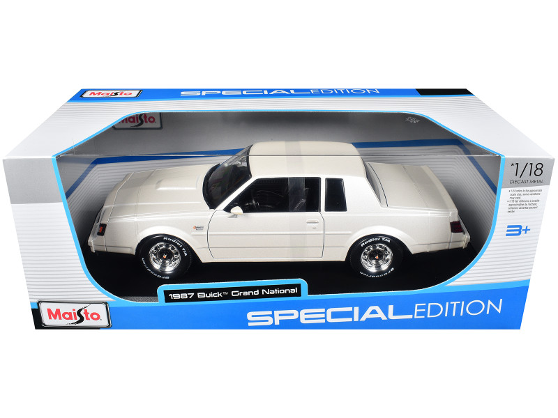 1987 Buick Grand National White Metallic Special Edition Series 1/18 Diecast Model Car Maisto 31479W