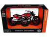 2024 Harley Davidson Sportster S Motorcycle Red Metallic and Black H-D Custom Series 1/12 Diecast Model Car Maisto 32346