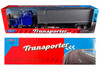 Peterbilt 379 Truck Blue Metallic with Silver Container Transporter Series 1/32 Diecast Model Welly 39941W-BL