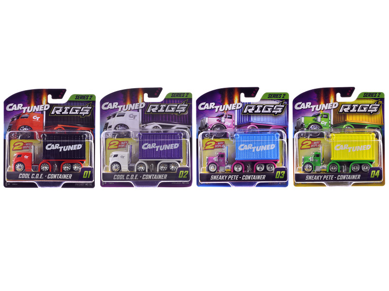 Rigs Container Case Series 2 Set of 4 Pieces Diecast Model Cars CarTuned 559313-XX1