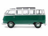 1962 Volkswagen T1 Samba Bus Green and White 1/18 Diecast Model Car Solido S1813403