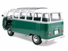 1962 Volkswagen T1 Samba Bus Green and White 1/18 Diecast Model Car Solido S1813403