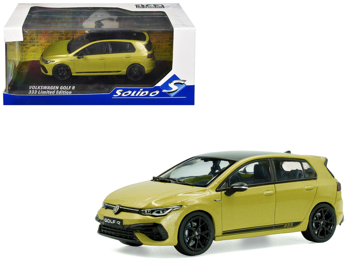 1/43 VW ゴルフ R 333 リミテッド Solido 製限定車合金モデル 2023 Volkswagen Golf R 333 Limited Edition Lime Yellow Metallic
