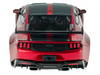 2025 Ford Mustang GTD Chroma Flame Red Metallic with Black Stripes 1/43 Diecast Model Car Solido S4318302