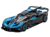 Bugatti Bolide Presentation Blue and Carbon Fiber Limited Edition 1/64 Diecast Model Car Mini GT MGT01063
