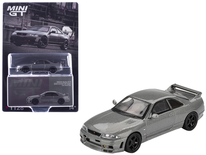 Nissan Skyline GT-R NISMO BCNR33 CRS Version RHD Right Hand Drive Dark Metal Gray Metallic Limited Edition 1/64 Diecast Model Car Mini GT MGT01128