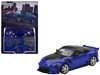 Nissan Z VeilSide FFZ400 Seiran Blue Metallic with Black Top Limited Edition 1/64 Diecast Model Car Mini GT MGT01167