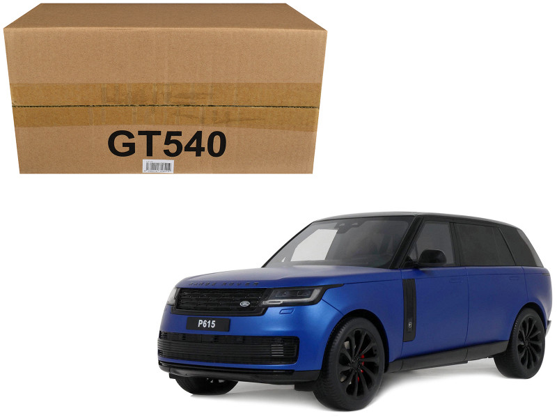 2024 Range Rover P615 SV Blue Metallic with Black Top 1/18 Model Car GT Spirit GT540