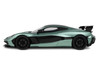 2024 Rimac Nevera R Green Metallic with Black Top 1/18 Model Car GT Spirit GT547